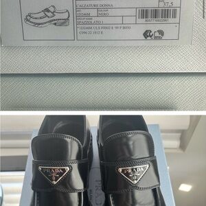 Prada Nero Leather Slip-Ons